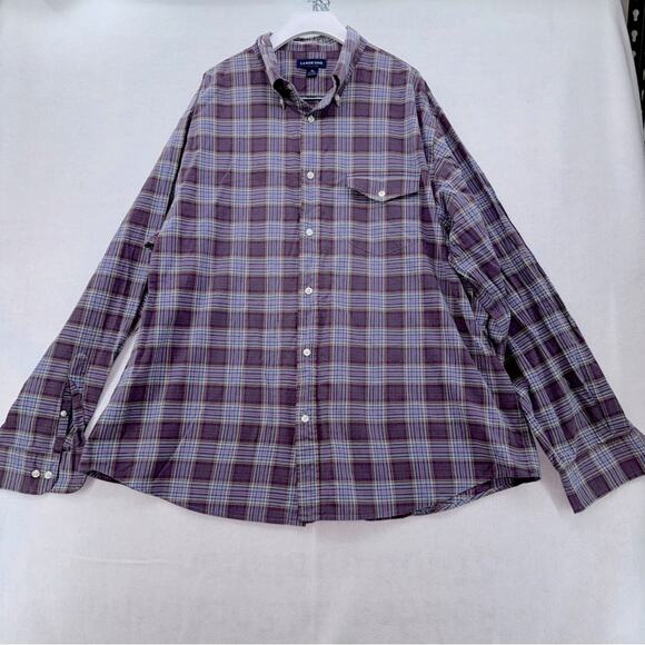 Lands’ End Men’s 100% Cotton Long Sleeve Button Down Shirt size XL (17-17 1/2) - Picture 1 of 4